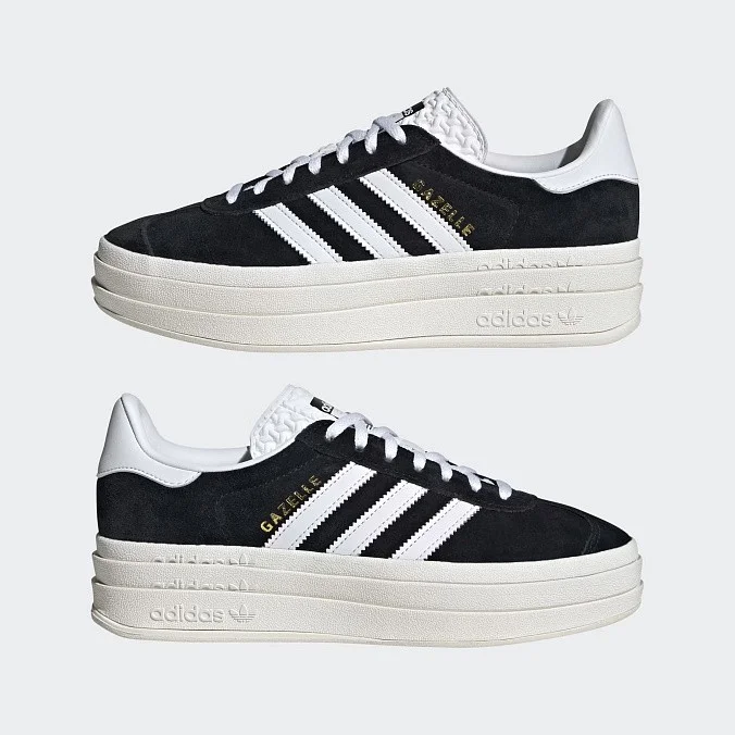 Кроссовки женские adidas Originals Gazelle Bold Core Black/Cloud White/Core White