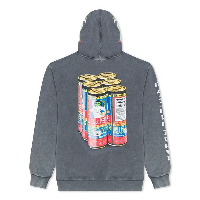 Толстовка RIPNDIP Nerms Cans Hoodie Charcoal Vintage Wash