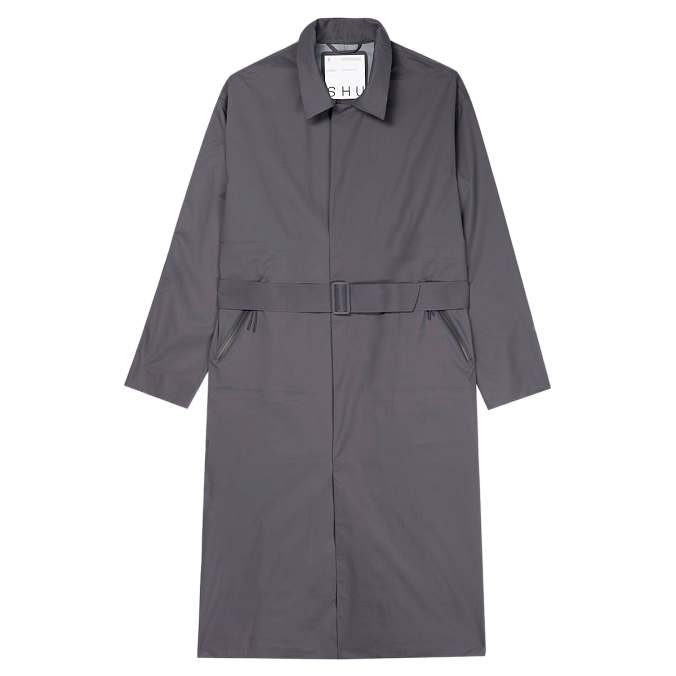 Рипстоп тренч женский SHU тёмно-серый