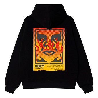 Толстовка Obey Obey Icon Stencil Flame Pullover