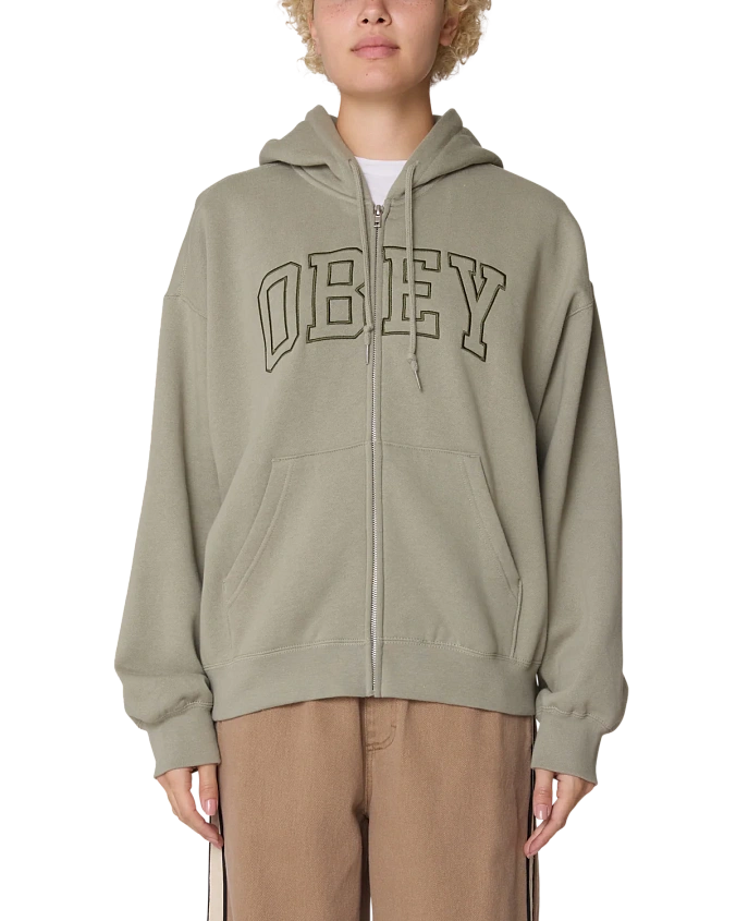 Толстовка женская Obey Collegiate Baggy Zip Hood
