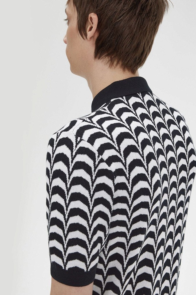 Рубашка поло мужская Fred Perry Jacquard Knitted Shirt